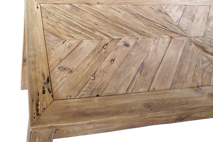 DKD Home Decor Mesa de Comedor de Pino y Madera Reciclada 240x110x78