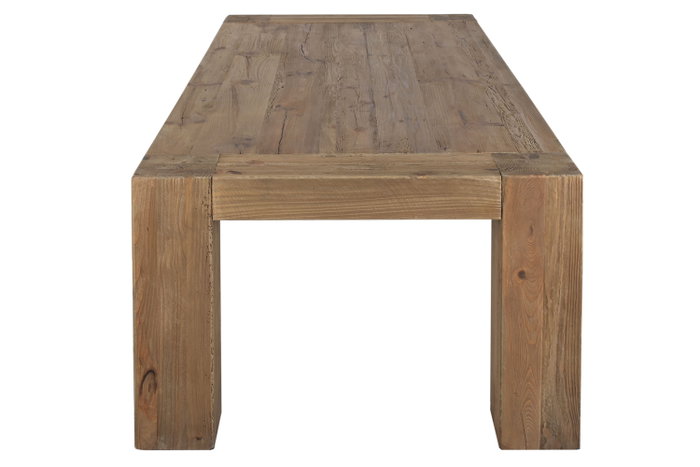 DKD Home Decor Mesa de Comedor de Pino y Madera Reciclada 240x110x78