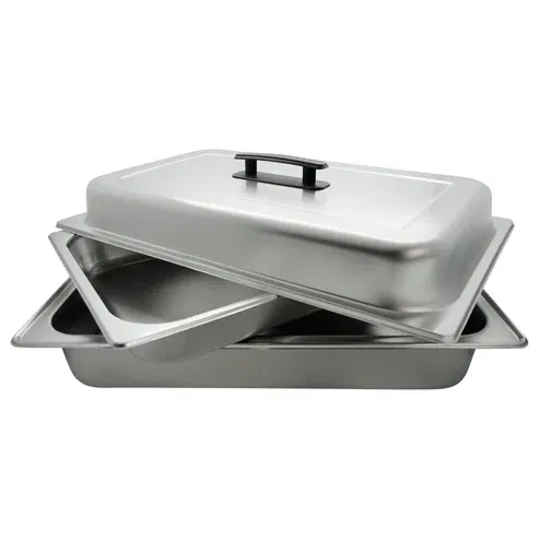 WINCO - WC-C4080 - Chafing dish GN 1/1 rectangular con tapa y dos soportes para combustible.