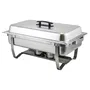WINCO - WC-C4080 - Chafing dish GN 1/1 rectangular con tapa y dos soportes para combustible.