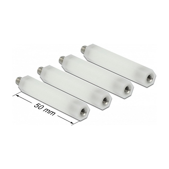 DeLOCK Separador M5 x M4 Hexagonal 50 mm Natural 4 Piezas DeLOCK Separador M5 x M4 Hexagonal 50 mm Natural 4 Piezas