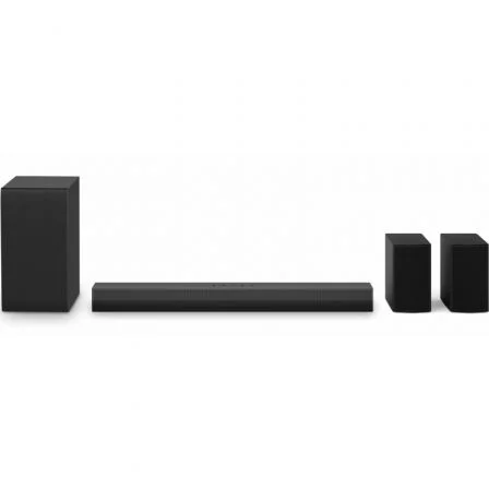 LG Barra de Sonido S40TR con Bluetooth, 400W, 4.1 Canales, Subwoofer y Altavoces Traseros Inalámbricos, Dolby Digital, DTS, Negro
