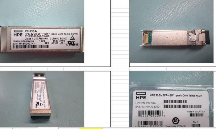 HP 32G Fibre Channel SFP+ Transceptor Óptico de 32 Gbps HP 32G Fibre Channel SFP+ Transceptor Óptico de 32 Gbps