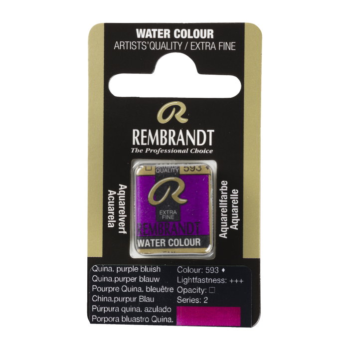 Rembrandt Acuarela Pastilla Púrpura Quinacridona Azulado 593 Rembrandt Acuarela Pastilla Púrpura Quinacridona Azulado 593