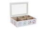 DKD Home Decor Caja para Infusiones Casablanca 2022 Urban 15 x 7 x 23 cm MDF y Cristal