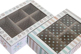 DKD Home Decor Caja para Infusiones Casablanca 2022 Urban 15 x 7 x 23 cm MDF y Cristal