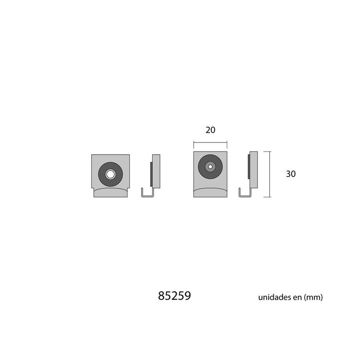 Edm Grapas Luna Regulables en Blíster Acero Inoxidable Cromado Edm Grapas Luna Regulables en Blíster Acero Inoxidable Cromado