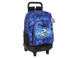 Mochila Escolar con Ruedas El Niño Roller Azul Negro 33 x 45 x 22 cm