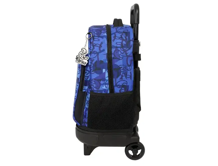 Mochila Escolar con Ruedas El Niño Roller Azul Negro 33 x 45 x 22 cm