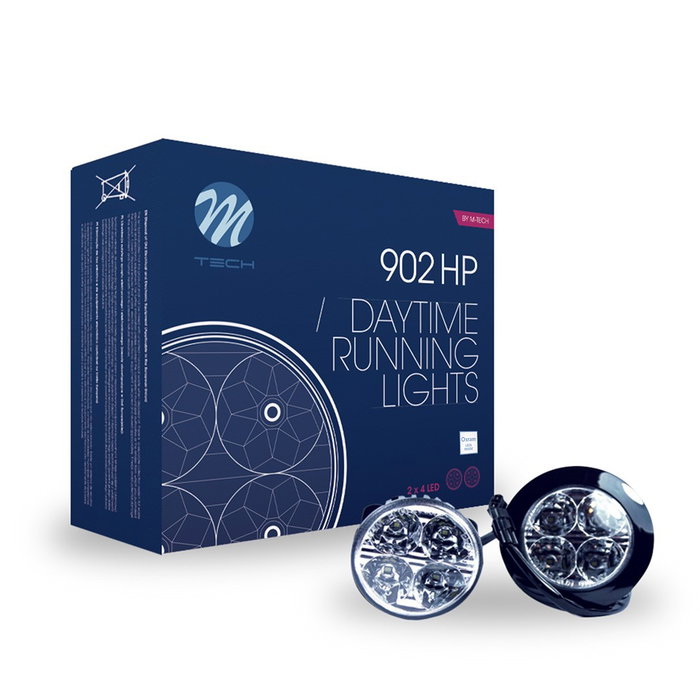 M-Tech Luces Diurnas Led 902Hp Universal ECE+ 30% Más Luz Homologadas E4 Diámetro 70mm Profundidad 36mm