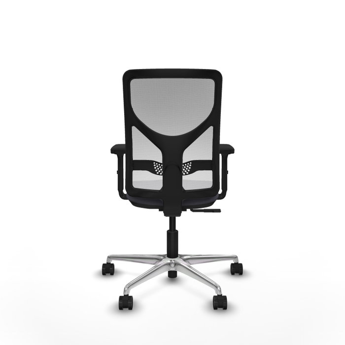 PIQUERAS Y CRESPO Silla de oficina Motilla con mecanismo Sincro, Gris oscuro y Blanco