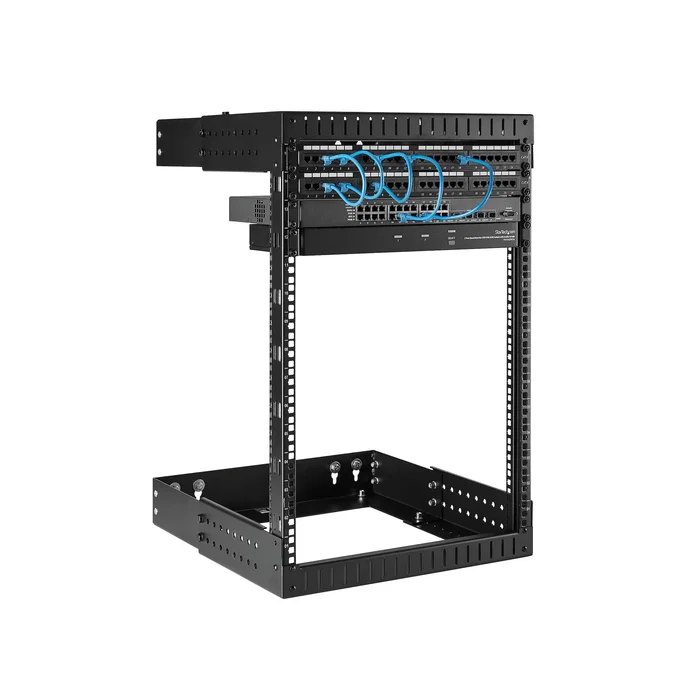 Startech Armario rack de marco abierto 15U con profundidad ajustable de 12 a 20 pulgadas