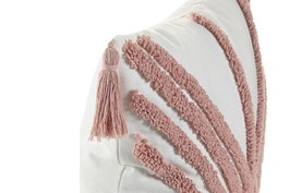 DKD Home Decor Cojin Urban Blanco Rosa 45 x 45 cm (2 Unidades) Poliester