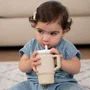 Infantino Taza de silicona para bebé, 255 ml, color arena, INF0773554080322