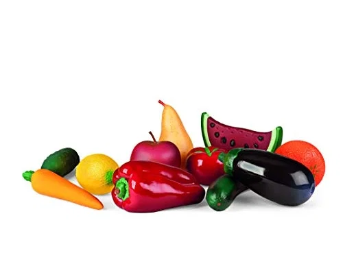 MINILAND Estuche de Comida Surtida de 36 Piezas (Frutas, Hortalizas y Frutos Secos)
