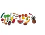 MINILAND Estuche de Comida Surtida de 36 Piezas (Frutas, Hortalizas y Frutos Secos)