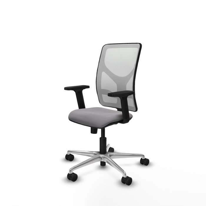 PIQUERAS Y CRESPO Silla de oficina Motilla con mecanismo Sincro, Gris y Blanco