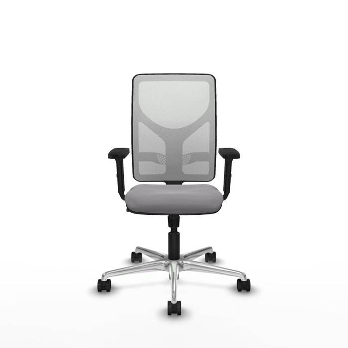 PIQUERAS Y CRESPO Silla de oficina Motilla con mecanismo Sincro, Gris y Blanco
