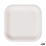 Set de Platos Algon Desechables Blanco Cartón 26 cm (36 Unidades)