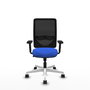 PIQUERAS Y CRESPO Silla de oficina Zulema con mecanismo Sincro, Azul y Negro