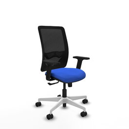 PIQUERAS Y CRESPO Silla de oficina Zulema con mecanismo Sincro, Azul y Negro