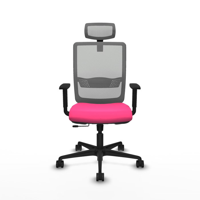 PIQUERAS Y CRESPO Silla de oficina Haches Rosa y Gris