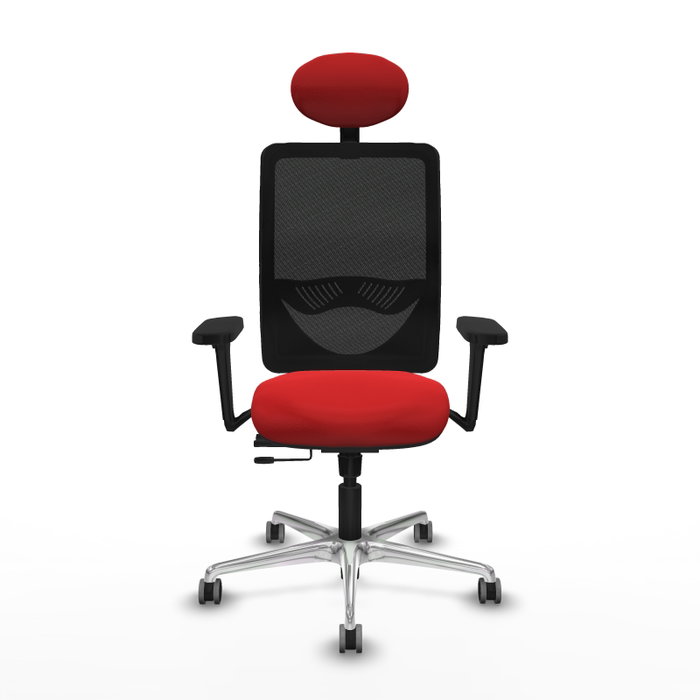 PIQUERAS Y CRESPO Silla de oficina Zulema con mecanismo Sincro/Traslack, Rojo y Negro PIQUERAS Y CRESPO Silla de oficina Zulema con mecanismo Sincro/Traslack, Rojo y Negro