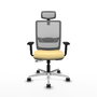PIQUERAS Y CRESPO Silla de oficina Haches con mecanismo Sincro/Traslack Crema y Gris