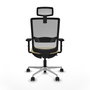 PIQUERAS Y CRESPO Silla de oficina Haches con mecanismo Sincro/Traslack Crema y Gris