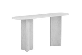 DKD Home Decor Consola MDF y Granito Símil Mármol Blanco