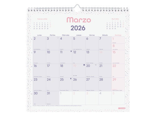 Finocam Calendario De Pared Mv Chic Morado 30x30 cm Anual Para Escribir 2026 Finocam Calendario De Pared Mv Chic Morado 30x30 cm Anual Para Escribir 2026