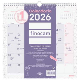 Finocam Calendario De Pared Mv Chic Morado 30x30 cm 2026