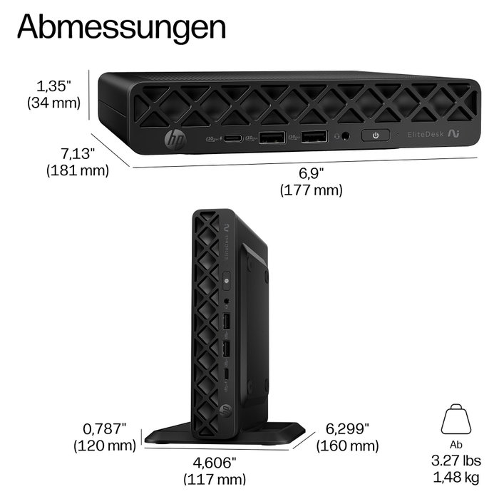 HP EliteDesk 8 Mini G2i CU5 con 16GB RAM, 512GB SSD y Windows 11 Pro