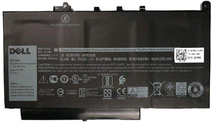 Dell Batería Original 42WHR 3 Celdas de Iones de Litio para Portátiles Dell