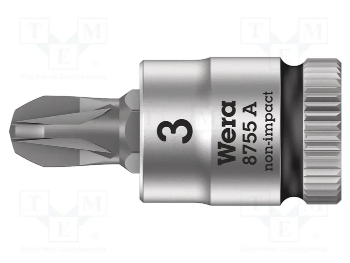 WERA Vaso Pozidriv® PZ3 1/4 pulgadas 28mm WERA Vaso Pozidriv® PZ3 1/4 pulgadas 28mm
