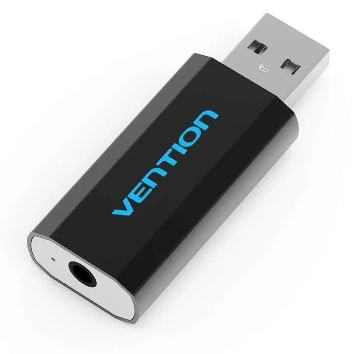 Vention Tarjeta de Sonido Externa USB Macho a Jack 3.5mm Hembra, Carcasa Aluminio, VAB-S15-B Vention Tarjeta de Sonido Externa USB Macho a Jack 3.5mm Hembra, Carcasa Aluminio, VAB-S15-B