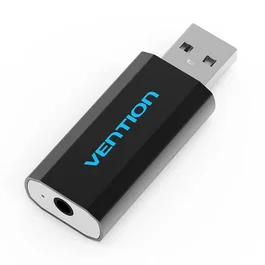 Vention VAB-S15-B Tarjeta de sonido USB macho a Jack 3,5 mm hembra en negro