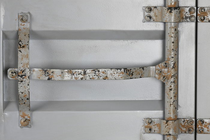 DKD Home Decor Armario Vintage Gris Metal 112 x 46 x 174 cm