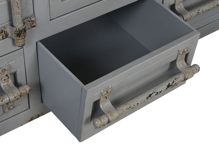 DKD Home Decor Armario Vintage Gris Metal 112 x 46 x 174 cm