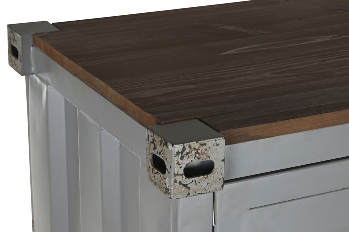 DKD Home Decor Armario Vintage Gris Metal 112 x 46 x 174 cm