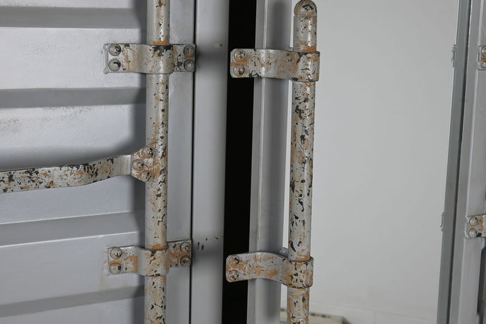 DKD Home Decor Armario Vintage Gris Metal 112 x 46 x 174 cm