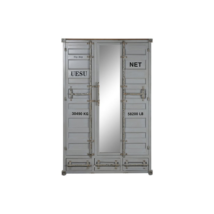 DKD Home Decor Armario Metálico Container Gris DKD Home Decor Armario Metálico Container Gris