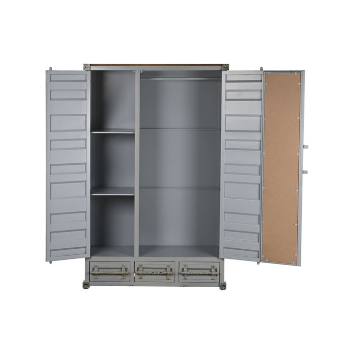 DKD Home Decor Armario Metálico Container Gris DKD Home Decor Armario Metálico Container Gris