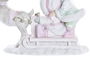 DKD Home Decor Figura Navidad Trineo Resina Rosa Blanco 16.5 x 7.5 x 12 cm