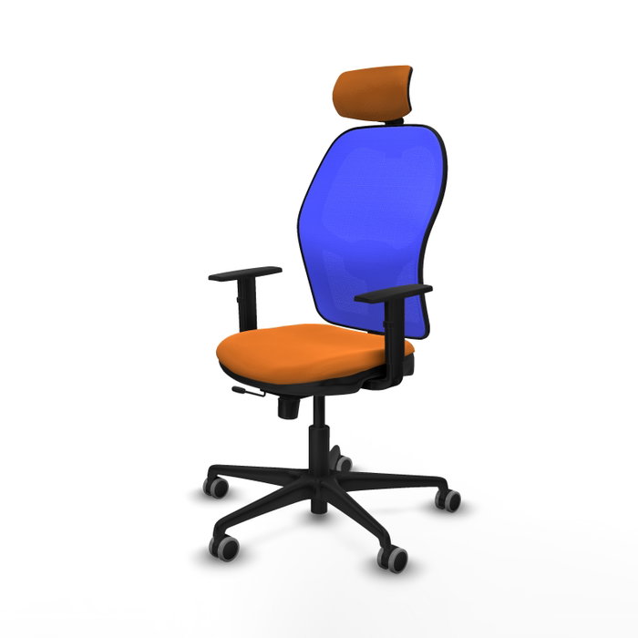 PIQUERAS Y CRESPO Silla de oficina Jorquera Naranja y Azul