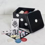 Mister Gadget Cubo De Juegos 6 En 1 Vintage Backgammon Damas Ajedrez Cartas Domino Casino Dados 15x15cm