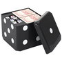 Mister Gadget Cubo De Juegos 6 En 1 Vintage Backgammon Damas Ajedrez Cartas Domino Casino Dados 15x15cm