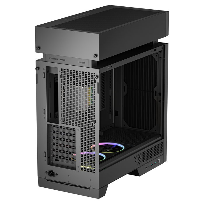 DeepCool CL6600 Caja Midi Tower Gaming Negro, con Refrigeración Líquida AIO 360mm Incluida, Panel de Cristal Templado, RGB, Soporta ATX/micro-ATX/Mini-ITX