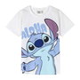 Cerdá Camiseta de Manga Corta Single Jersey Personaje Stitch Color Blanco para Niños de 5 Años