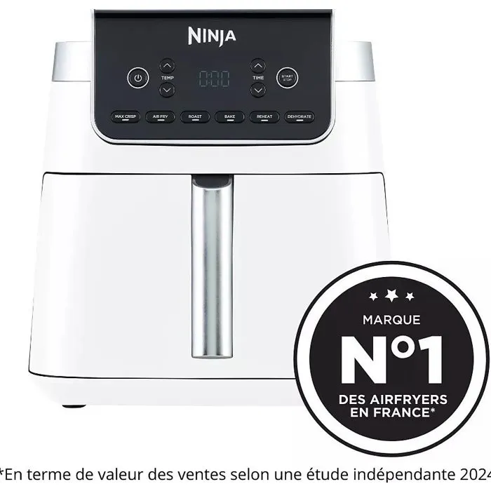 Ninja Foodi Max AF180EU Freidora de Aire de 6.2 Litros, 2000 W, Color Blanco